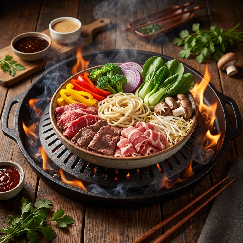 Delicious Mongolian BBQ ingredients